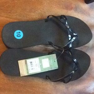 Reef Black Sandals 10 NWT!